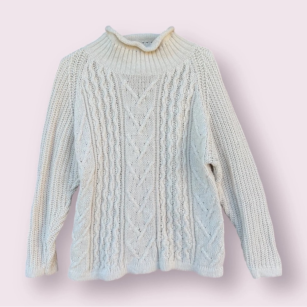 VINTAGE ONE STEP UP FISHERMAN SWEATER, SZ S